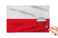 MOCNA Flaga Polski Narodowa TUNEL NA KIJ 150x90 cm Polska PREMIUM