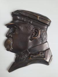 Plakieta Marszałek Józef Piłsudski, mosiądz (15 cm)