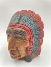 Figurka - Rzeżba Indianin 13cm