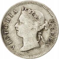Moneta, Straits Settlements, Victoria, 5 Cents, 18