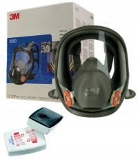 Полнолицевая пылезащитная маска 3M 6900 / 6800 полный комплект фильтры 6035 P3