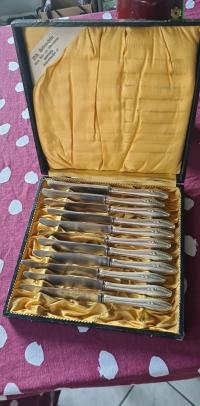 11 шт красивые старые серебряные ножи pr.800