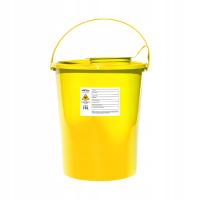 Pojemnik na Odpady Niebezpieczn Żółty 10l Intergos