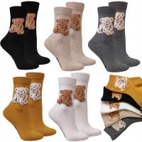 5 ПАР ЖЕНСКИЕ НОСКИ ХЛОПКОВЫЕ НОСКИ МЕДВЕДЬ 39/42