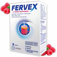 Fervex 500 мг 200 мг 25 мг, гранулы, вкус малины, 8 пакетиков