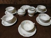 WAWEL FRYDERYKA SERWIS DO KAWY STARA PORCELANA VINTAGE PRL FILIŻANKI 6os/14