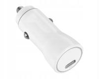 ŁADOWARKA SAMOCHODOWA LTC, USB TYPE-C PD 20W, 12-24V, 5V/3A, BIAŁA
