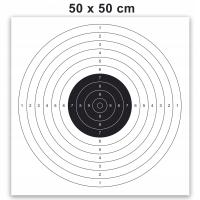 Бумажный щит для стрельбы 50 x 50 см 50 шт.