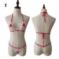 Kobiety Mini strój kąpielowy Bikini Set Micro Halter szyi biustonosz string