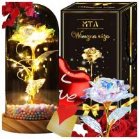 Dzień nauczyciela wieczna róża w szkle świecąca LED/USB upominek wychowawca