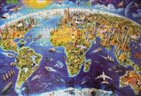 головоломка 1000 элементов карта мира города