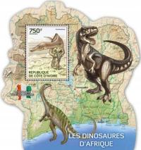 DINOZAURY fauna prehist. Cote d' Ivoire #IC14106d4