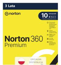 NORTON 360 Premium 10 stanowisk / 3 lata *nie wymaga karty*