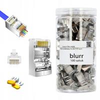 WTYK WTYKI KOŃCÓWKI WTYCZKA RJ45 8P8C FTP LAN CAT KAT.6 PRZELOTOWE 100 SZT