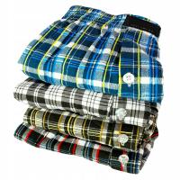 4x Bawełniane luźne bokserki męskie do spania krata wzory