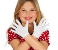 Детские перчатки белые короткие для переодевания