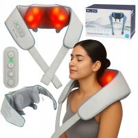 MASAŻER DO SZYI KARKU PLECÓW GRZEJĄCY SHIATSU BEZPRZEWODOWY NA AKUMULATOR