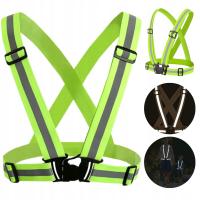 Szelki odblaskowe zielone uniwersalne