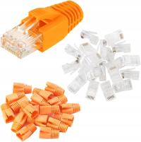 50 szt. Cat6 rj45 wtyczka kabel sieciowy Ethernet złącze modułowe 8p8c złota pla