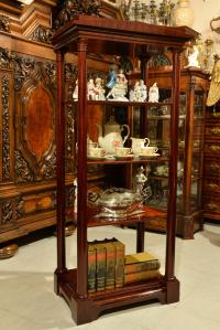 SERWANTKA ETAŻERKA BIEDERMEIER MAHOŃ ok. 1830r PO PIĘKNEJ RENOWACJI