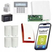 ZESTAW ALARMOWY SATEL SYSTEM GSM 4 CZUJKI RUCHU PARADOX PRO ALARM DO DOMU