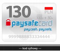 PAYSAFECARD PSC 130 злотых ( 100 злотых 30 рублей)