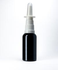 30 мл черная стеклянная бутылка с распылителем для носа