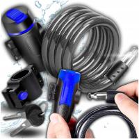 ZAPIĘCIE ROWEROWE LINKA ZABEZPIECZENIE DO ROWERU BLOKADA KOŁA KLUCZ +UCHWYT