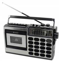 Radio Soundmaster RR18SW czarne sieciowo-bateryjne z kasetami USB FM