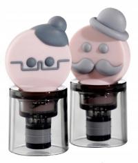 Zatyczka korek stoper do wina butelek Brainstream 2 szt nowoczesne dziadek