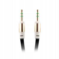 Kabel audio AUX jack 3,5mm - jack 3,5mm czarny 1m
