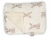 KOCYK MUŚLINOWY Z BARANKIEM 75X100 CM DWUSTRONNY NA ZIMĘ JESIEŃ WYPRAWKA