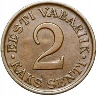 + Estonia - 2 Senti Centy 1934 - STAN !