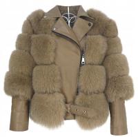 2w1 Kurtka skórzana Kamizelka Skóra naturalna Futro z Lisa 38 M w.24h