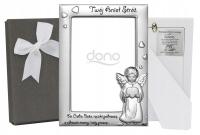 Ramka Pamiątka Chrztu Świętego Ramka na zdjęcie SREBRNA NA ZDJĘCIE 10X15