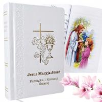 MODLITEWNIK SKARBCZYK BIAŁY KSIĄŻECZKA PIERWSZA KOMUNIA ŚWIĘTA MB