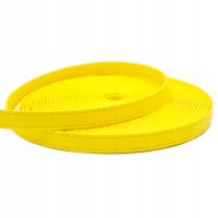 PASEK Z EKOSKÓRY PRZESZYTY ŻÓŁTY 15 mm