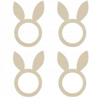 Кольца для салфеток деревянные кольца уши зайца пасхальное украшение x4