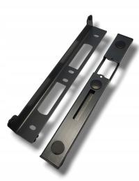 Kaseta elektrozaczepu niska GRAFIT ANTRACYT 40x17.5mm 330mm do furtki