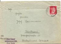 TRZECIA RZESZA -KRASIEJÓW -SCHONHORST -koperta firmowa -obieg 1943 rok