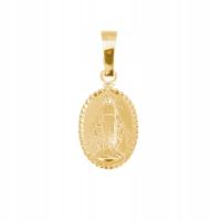 Чудесный медальон Богоматери непорочной серебряный позолоченный для цепи 925