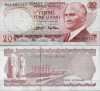 Turcja 1974 - 20 lirasi - Pick 187 UNC