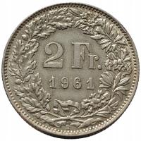 45825. Szwajcaria, 2 franki, 1961r. - Ag