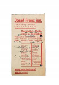 1934 Grunberg Zielona Góra Konfekcja Josef Franz junior Tkaniny