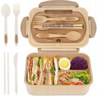 PrzenośNe PuKo Na Lunch Z 3 Przegródkami Z Widelcem I łYżKą Bez Bpa