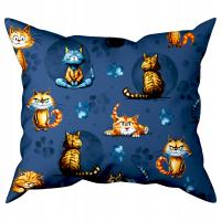 Poszewka na poduszkę 50x60 dziecięca 100% bawełna koty 432ind