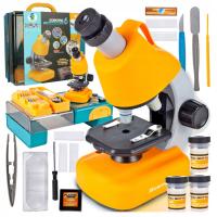 Mikroskop Naukowy Dla Dziecka Szkolny Zestaw 1200x Prezent Edukacyjny 6+ -