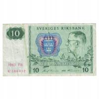 Banknot, Szwecja, 10 Kronor, KM:52e, VF(20-25)
