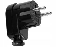 WTYCZKA KĄTOWA 230V 16A CZARNA WTYK KĄTOWY 230 V ORNO