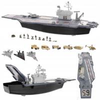 КОМПЛЕКТ ВОЕННЫЙ АВИАНОСЕЦ КОРАБЛЬ СОЛДАТИКИ